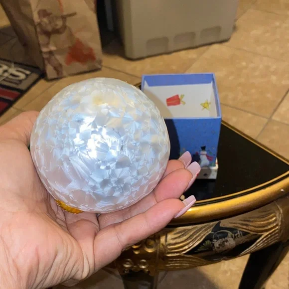 Christopher Radko Snowman Ornament with Pink and Gold Details - Picture 8 of 9